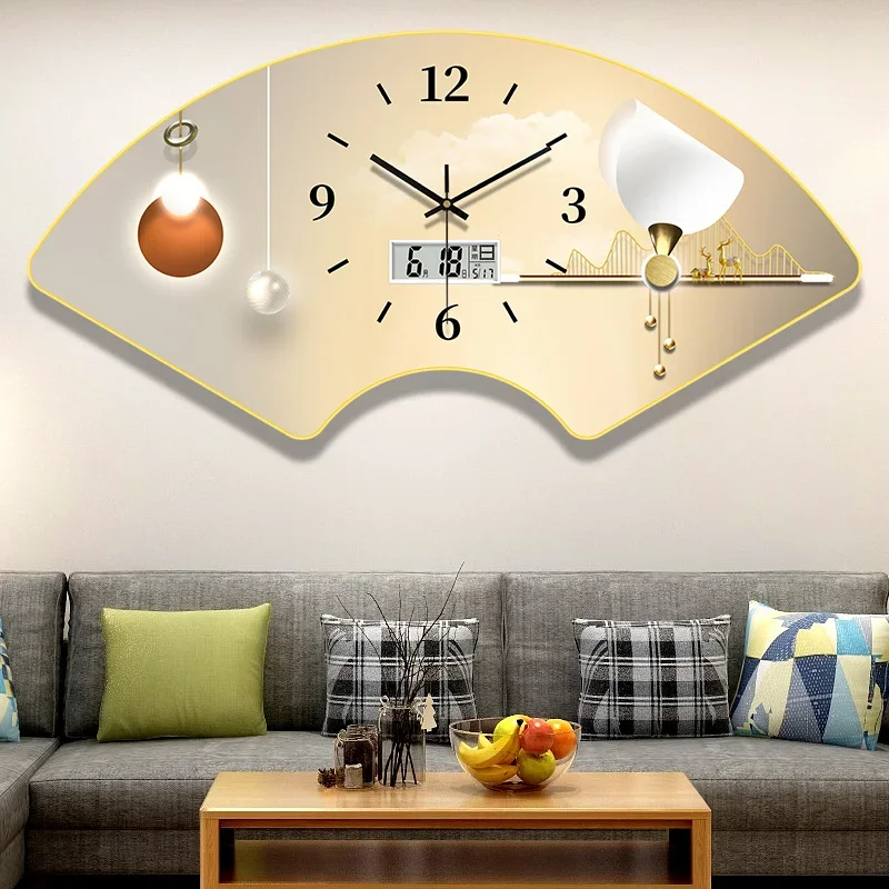 

New Luminous 2023 Fashion Free Punched Tape Perpetual Calendar Modern Decorative Picture Clock