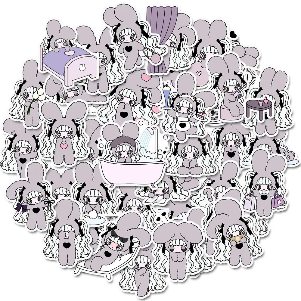 

20/40pcs Cartoon Girl Sticker Pack Self Adhesive Small Decals for Scrapbook, Phone Case, DIY Card Making, Album, Journals