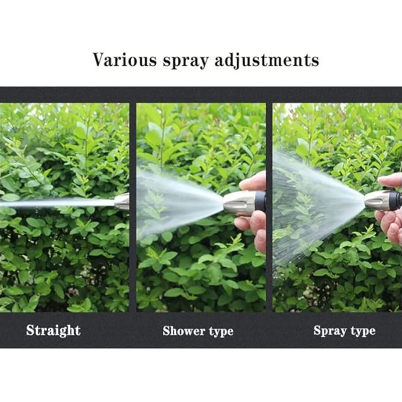 Water spray gun Strong Long Rod Water Spray Gun Garden Hose Sprinkler Metal Spray Nozzle Car Motorcycle Washing Garden Watering Tools