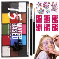 Paint Body Makeup Halloween Face Body Art 15 Colors Painting Kit With Brushes Safe Ingredient For Kid And Adult 1