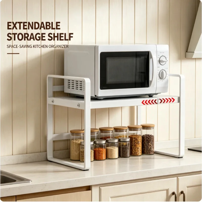 Organisateur de placard de cuisine extensible, étagère de rangement multi-niveaux pour assaisonnements, vaisselle, épices, assiettes, gain de place pour la maison