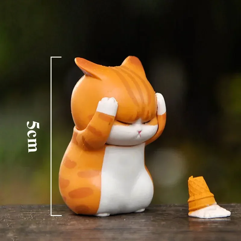 3/1Pc Mini Cat Blind Box Anger Orange Cat Cute Figures