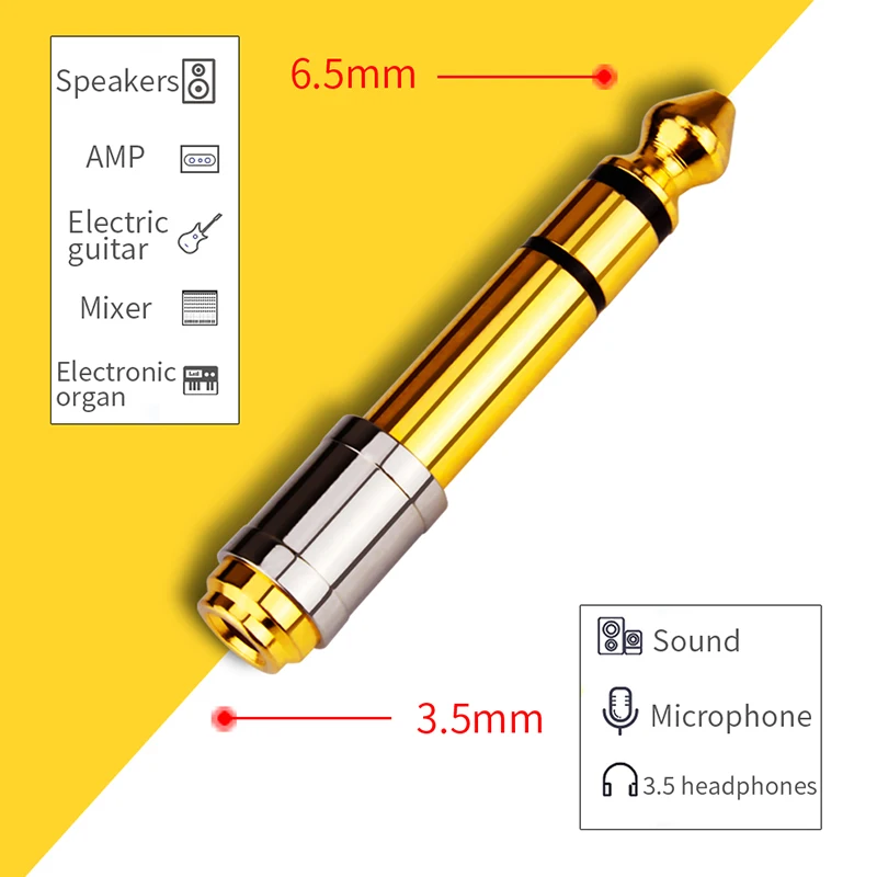 Premium Audio Jack Adapter - Universal Male to Female Connector