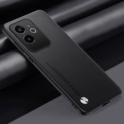 Luxury Carbon Fiber Leather Phone Case - Premium Silicone Protection and Full Camera Coverage for Realme GT 6 China (Black)