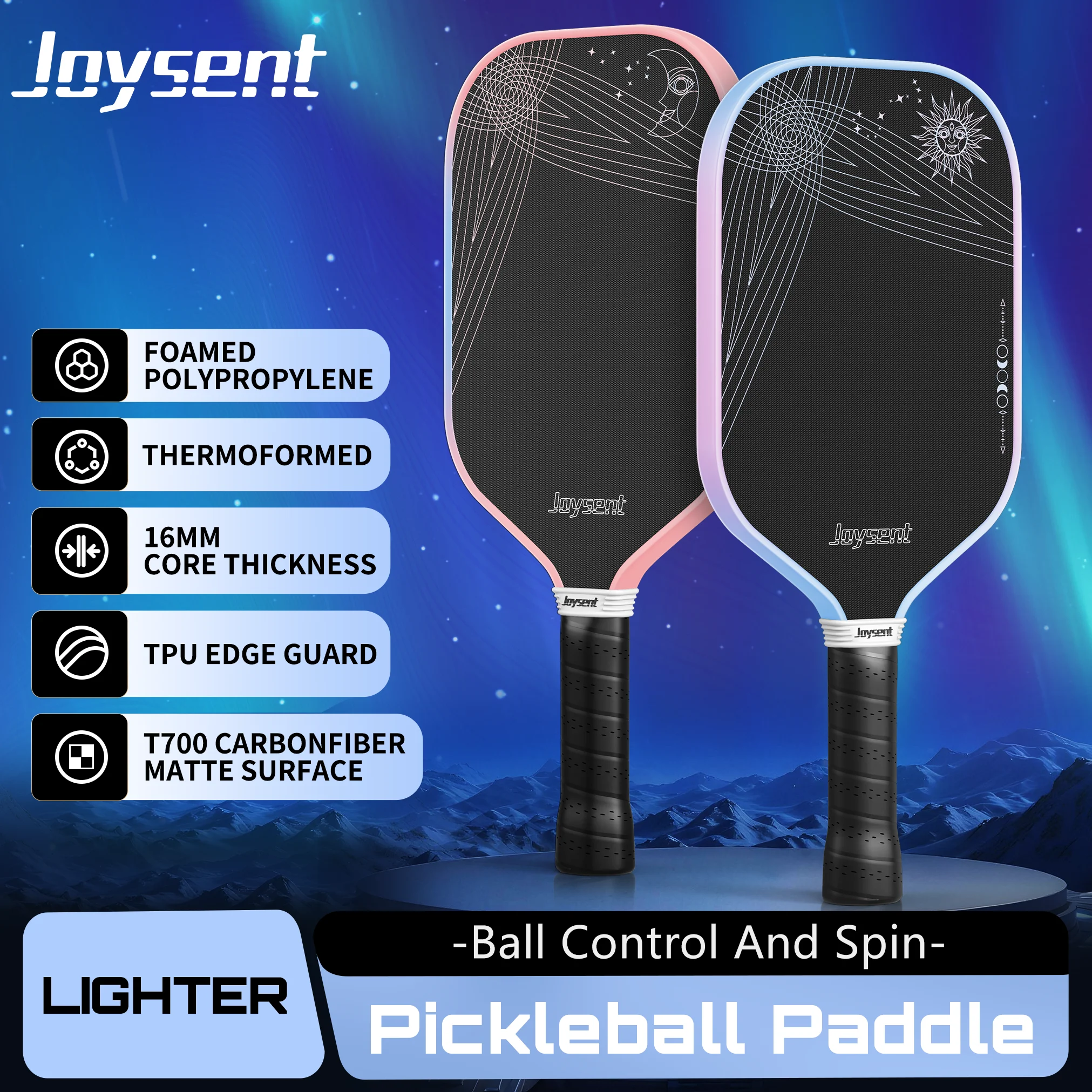 Pickleball Paddle, T700 Carbon Fiber Pickleball Paddle With 16mm Polypropylene Honeycomb Core And Shock Absorbing Grip Lightweight Pickleball Paddle For Adultst P 40500028 - View #4