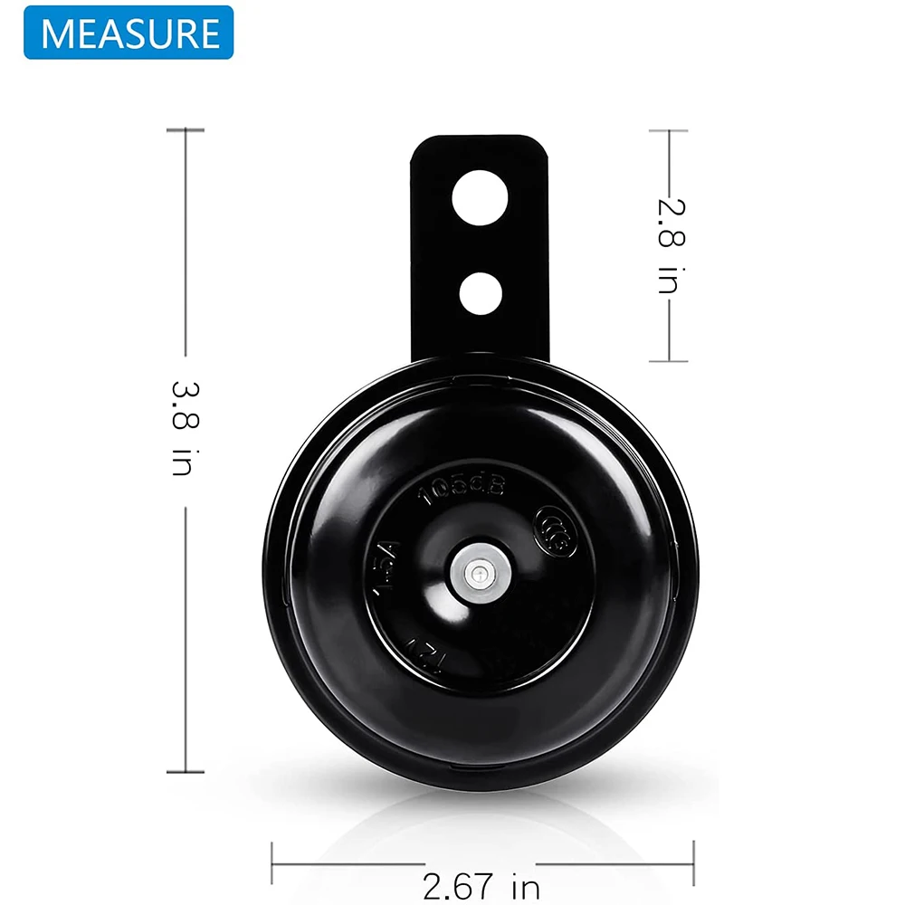 Universal Motorcycle Electric Horns Auto Horns Loud kit 12V 1.5A 105db Waterproof Round Loud Horn Speakers Accessories motorcycle electric horn