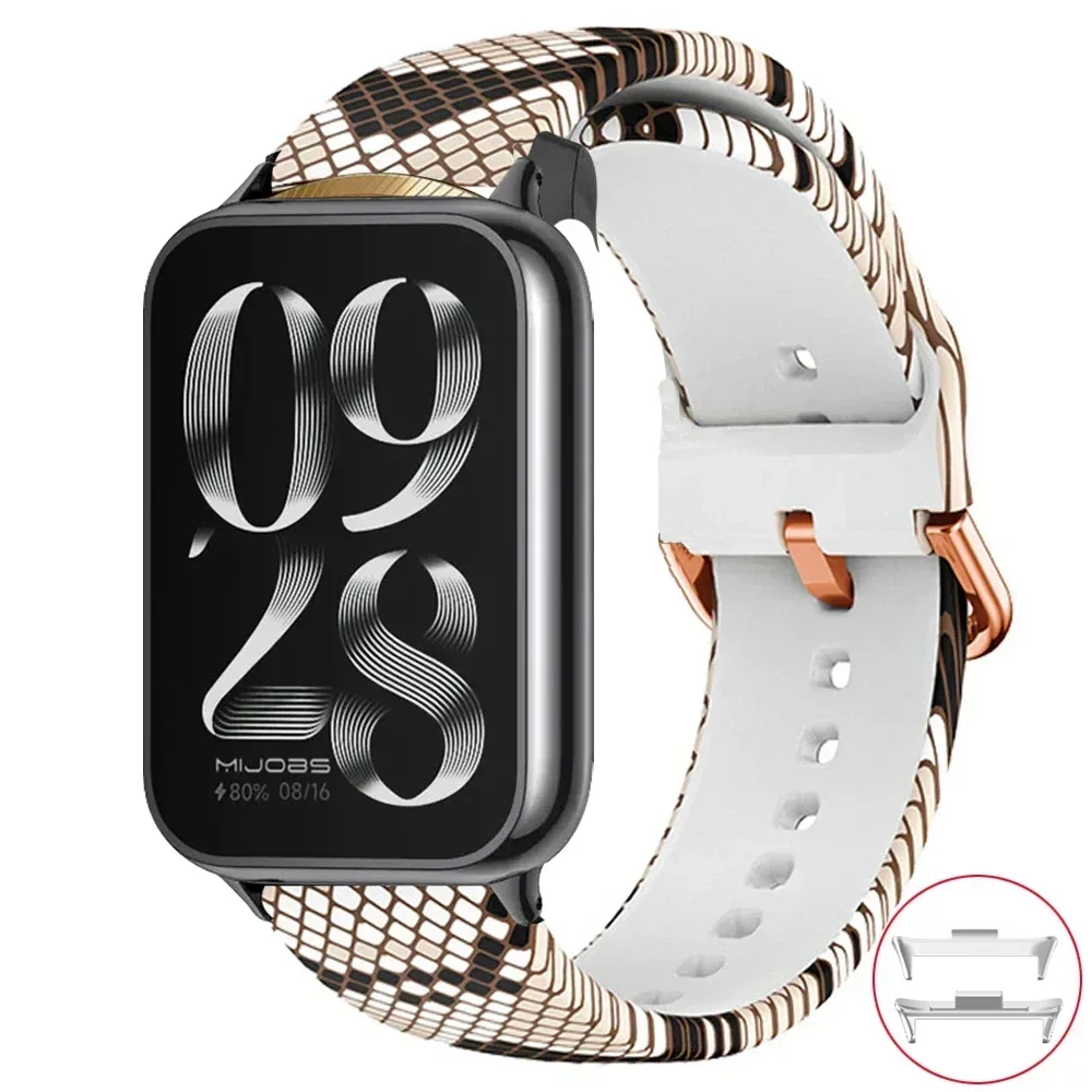 Silicone Smartwatch Replacement Wristband with Modern Print Design