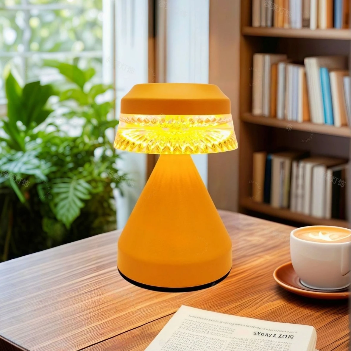 국경을 넘는 새로운 금속 데스크 램프, 창의적인 침실 침대 옆 램프, LED 충전식 USB 야간 야외 장식 무드등