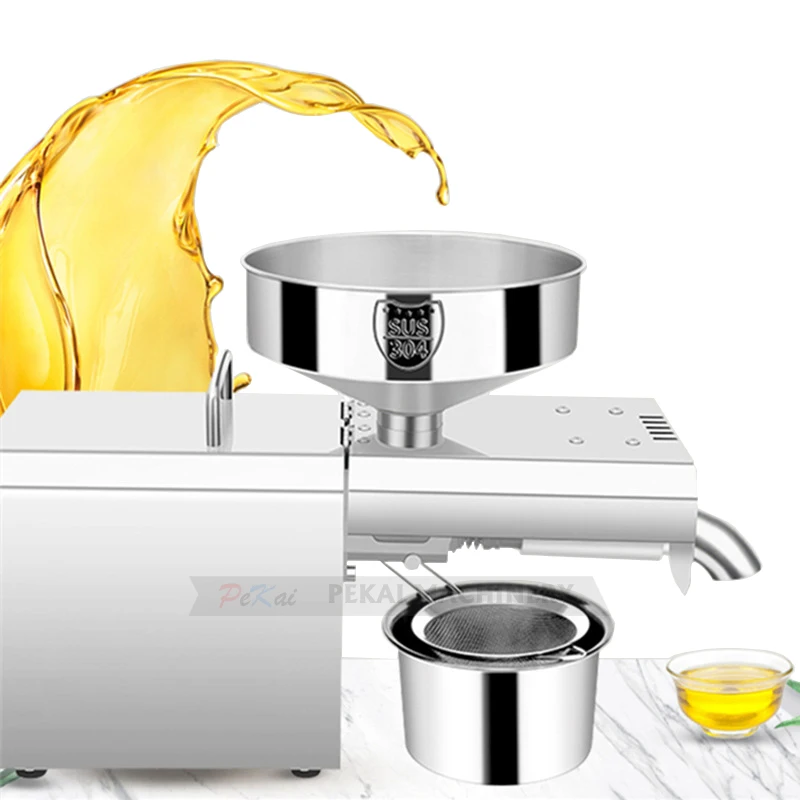 Rg307 Stainless Steel Oil Press Machine Commercial Home Oil Extractor Expeller Presser Hot And