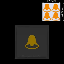 Luminous Glow - in - the - Dark Doorbell Sticker - Festive Merry Christmas Vinyl Wall Décor Night Light (OY)