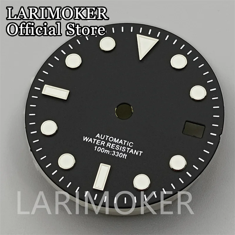 LARIMOKER 29mm black white green blue gray luminous dial fit NH35 ETA 2824 2836 Miyota 8215 821A Mingzhu DG2813 3804 movement