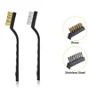 10pcs Wire Brushes Set Stainless Steel Copper Wire Brush Cleaning Brushes Rust Metal Remover For Industrial Devices Polishing 2