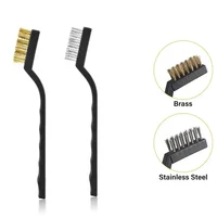 10pcs Wire Brushes Set Stainless Steel Copper Wire Brush Cleaning Brushes Rust Metal Remover For Industrial Devices Polishing 2