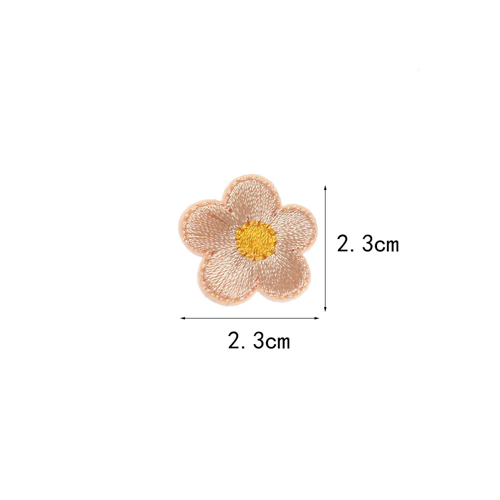 10pcs Small Flower Patches Iron On Embroidered Clothes Applique Diy Bag Hat Shoes Motif Stripes Clothes Accessories Badge