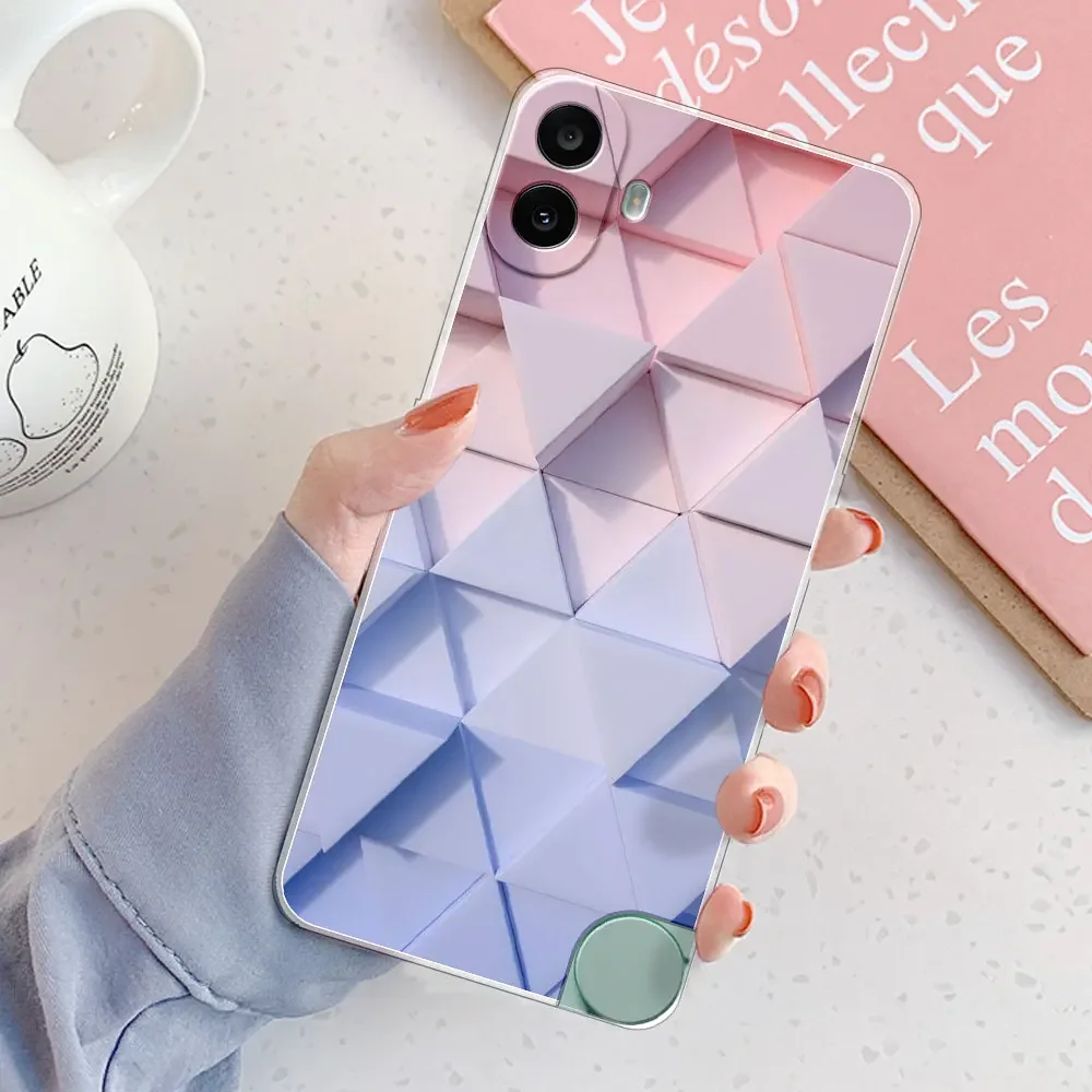 Clear Shockproof Silicone TPU Phone Case - Fashionable Soft Back Cover