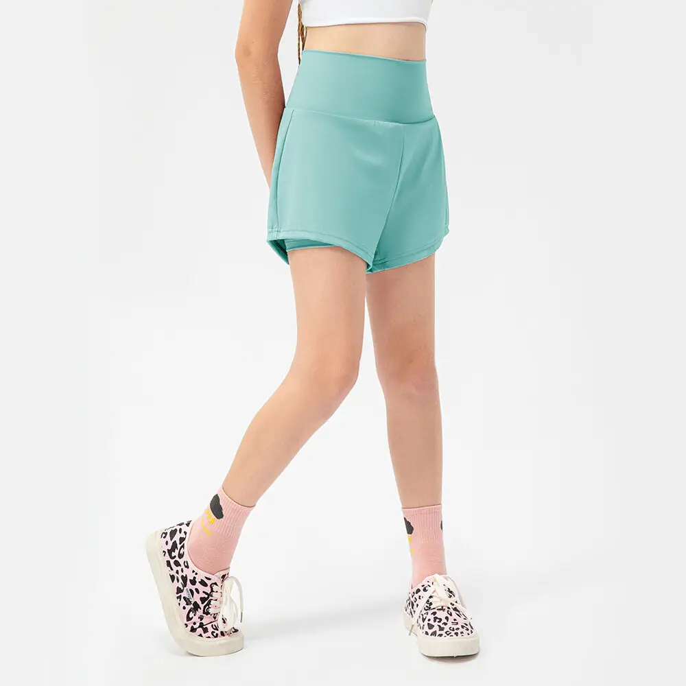Quick Dry Girls Tennis Badminton Sport Shorts Loose Fake Two-piece Short Pants Exercise Training Bottoms Running Gym Yoga Shorts girls tennis shorts