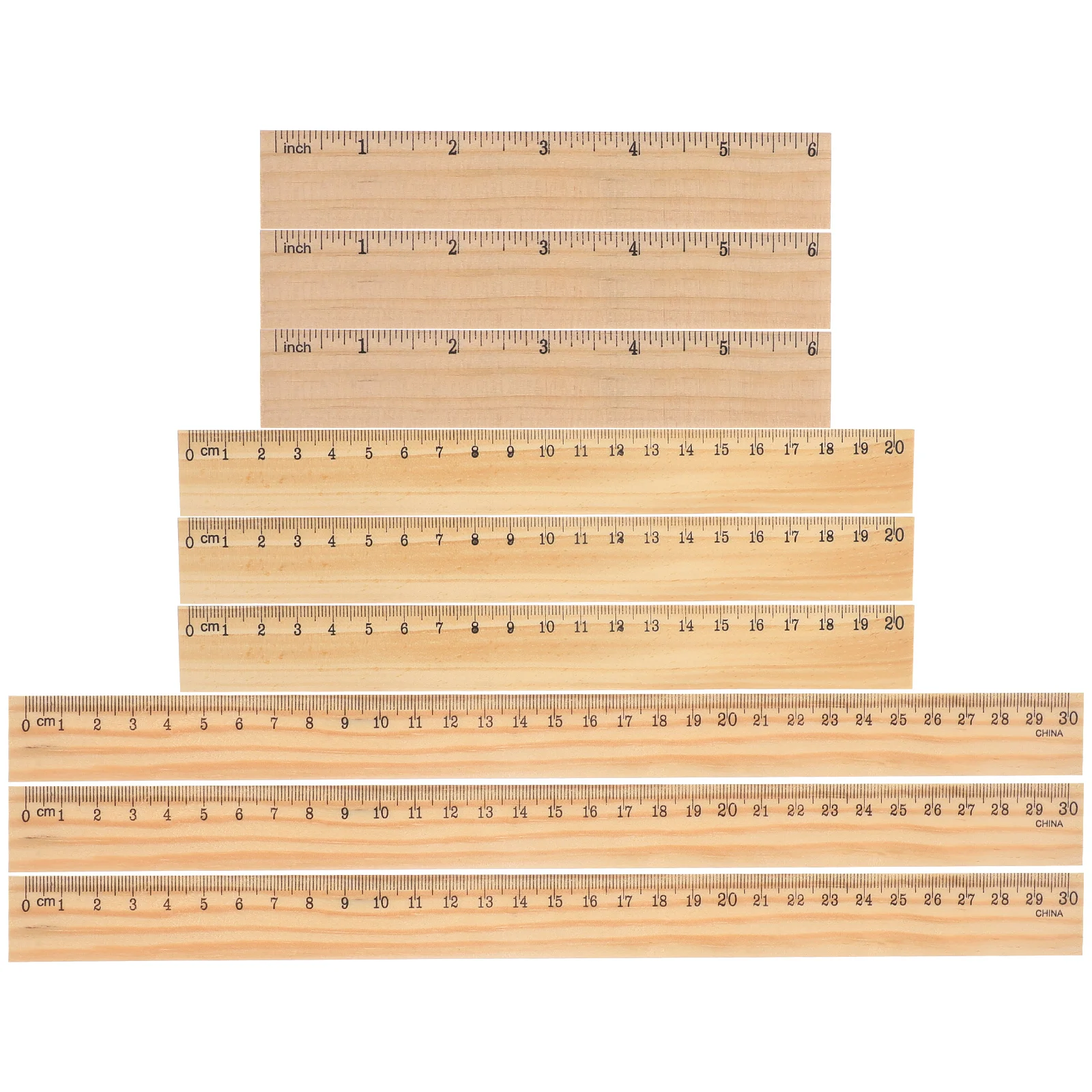 

Wooden Ruler Metric Rulers for Office Measuring Bulk Drawing Straight Measure Supplies