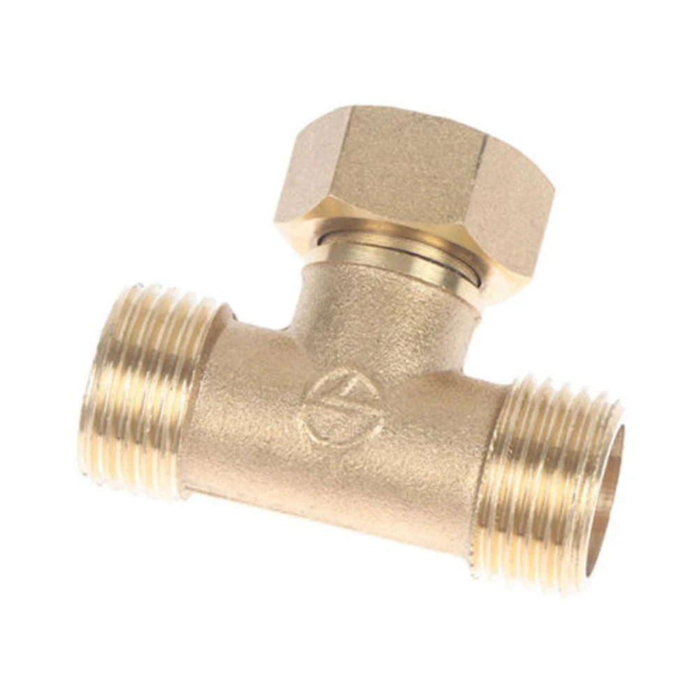 Toilet Diverter Valve Copper T Adapter G1/2" T-Valve For Bath Bidet Sprayer Shower Fitting 4 Points Copper Three-way Water Pipe