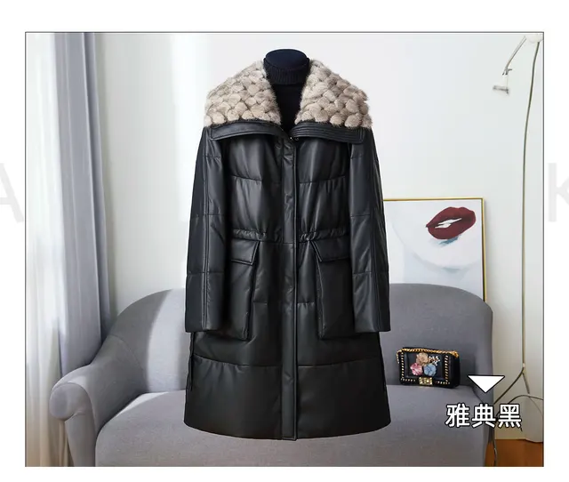 Cappotto Invernale Cappotto Di Piumino Piumino In Vera Pelle Per