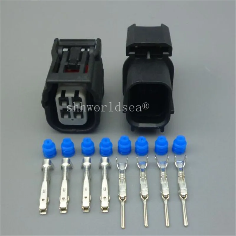 

Shhworldsea 4 Pin 1.0mm Black Male Female Plug For Honda Oxygen Sensor Automobile Waterproof Connector 6188-4776 6189-7039