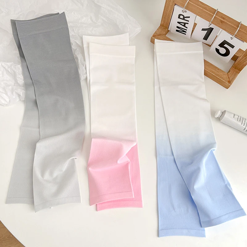 

Gradient Ice Silk Sleeves Outdoor Cycling Driving Arm Sleeves Upf50+ Summer Sunscreen Oversleeve Breathable Quick Dry Arm Cover