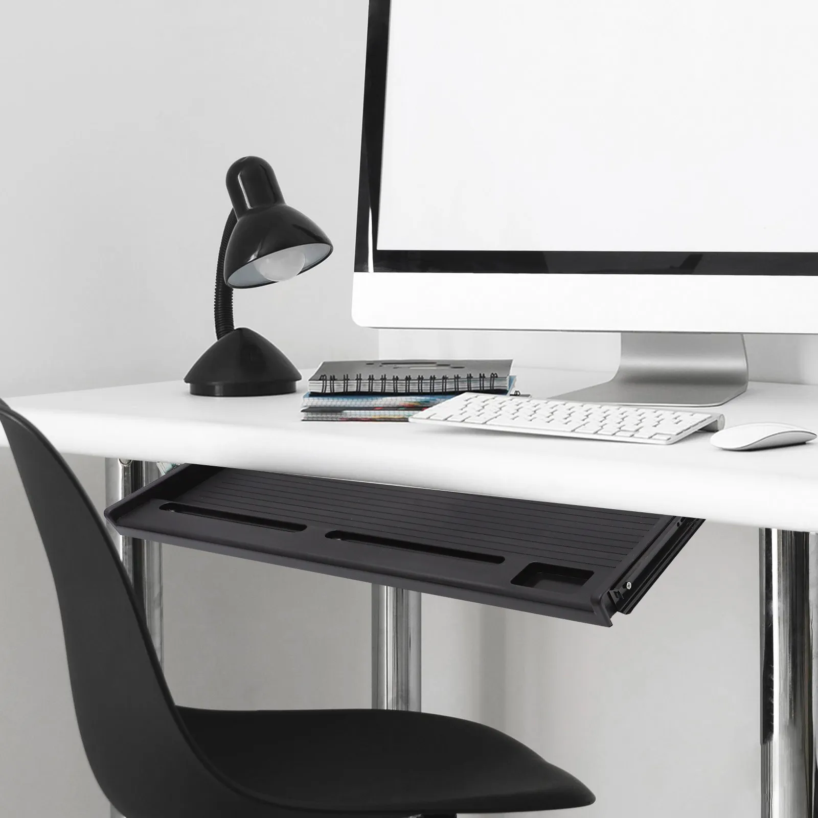 1세트 책상 아래 키보드 트레이, 인체공학적 디자인의 키보드 및 마우스 홀더, ..