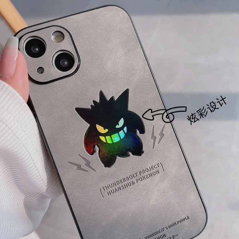 Japan Anime Pocket Monsters Pokémon Gengar Leather Laser Phone