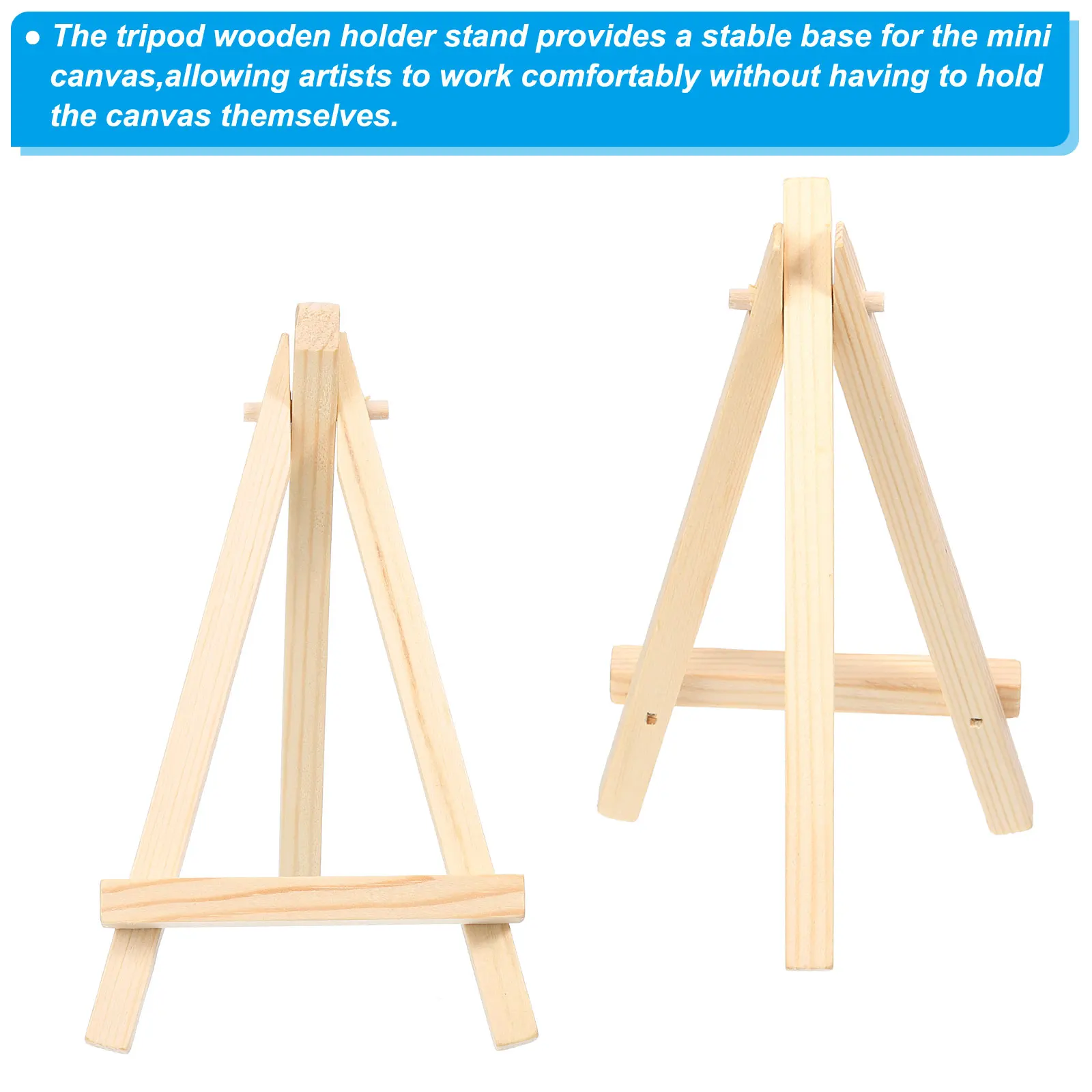 4Pcs Wooden Art Easel Portable Foldable Tripod Display Stand Holder Artist Tabletop Display Wood Mini Easel Frame for Painting