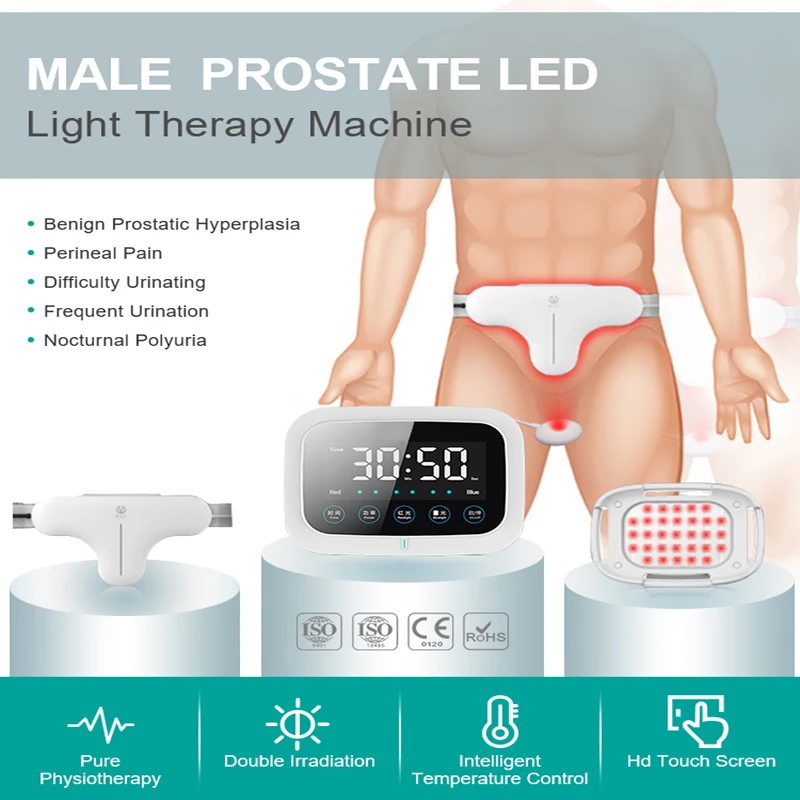 

Wearable LED Prostate Treatment Machine Reduce Prostate Hypertrophy Gland Pain Frequent Urination Physiotherapy Prostate Patch