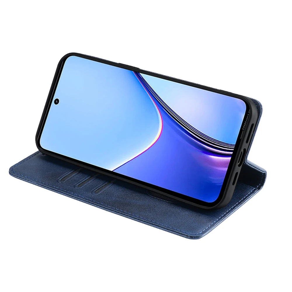 Magnetic Leather Wallet Phone Case with Card Slots