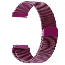 Universal Magnetic Watch Strap, 20mm/22mm Adjustable Bracelet Band - 22mm watch band (Purple)