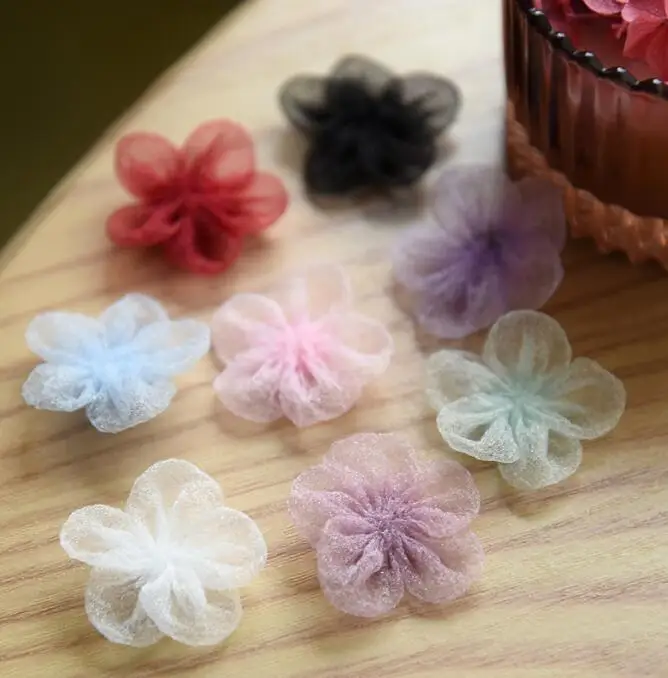 10 Pcs 3cm 3D Cloth Artificial Flower for Wedding Party Decor DIY Shoes Hats Fake Silk Flower Small Clothing Sewing Accessories