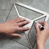 Multifunctional Floor Drain Ruler Stainless Steel Tile Triangle Ruler 1