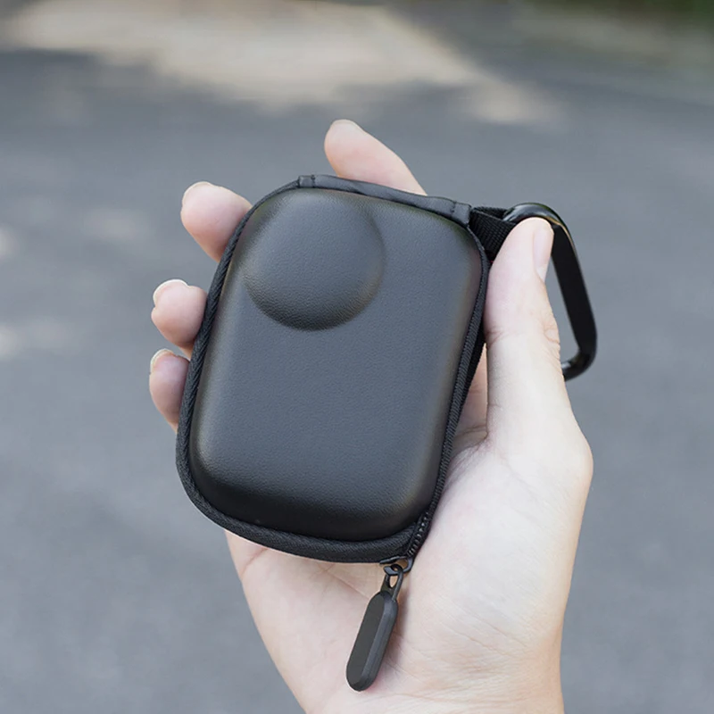 Portable Mini Storage Bag for Insta360 Go Ultra PU Leather Sport Camera Protector Case Shockproof Anti-Scratch Camera Accessory