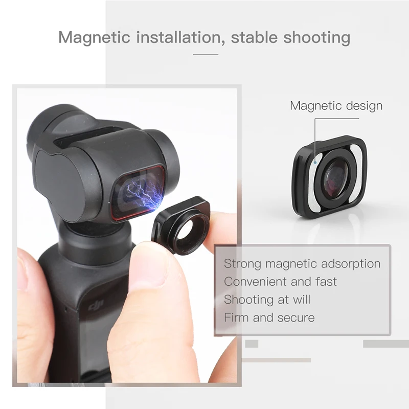 Camera Accessories Magnetic Wide-angle Lens 110 Degrees for DJI Osmo Pocket 1 / Pocket 2