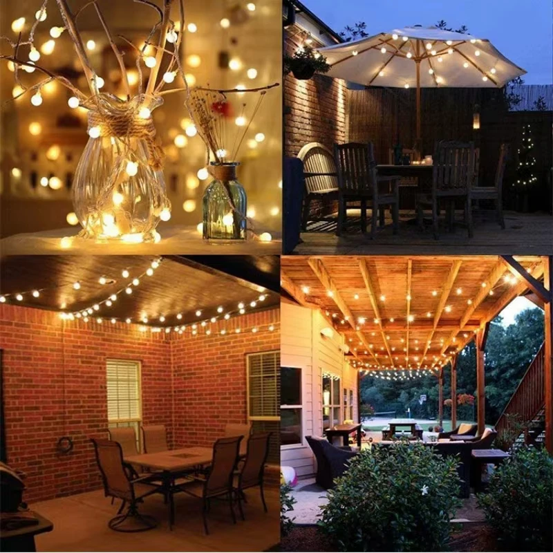 6M/10M USB LED Ball String Lights Waterproof With Remote Control Fairy Garland Lights for Outdoor Indoor Christmas Wedding Decor