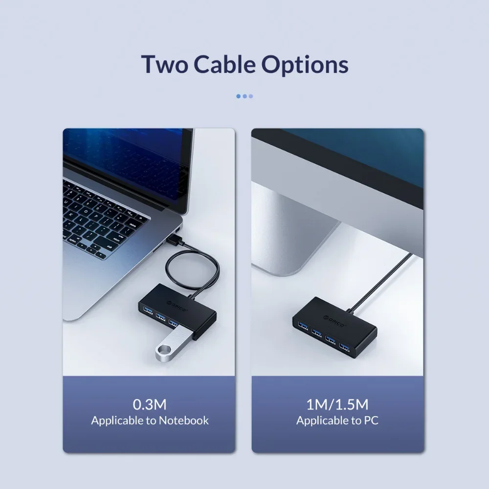 Hub USB 3.0 Retoo A 4 Porte - Splitter In Alluminio 5 Gbps Per PC E Laptop - Argento