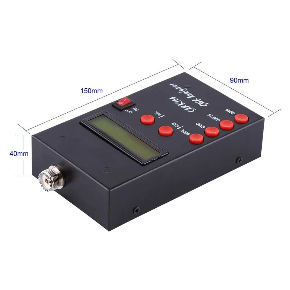 Antenna Analyzer 1-60MHz Shortwave SWR with 1.0 to 9.99 SWR Usable Measurement Range