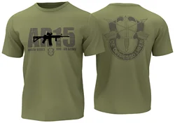 Green Beret O - Neck 100% Cotton Men's Summer T - Shirt, Short Sleeve, Sizes S - 3XL - XXXL (Army green)