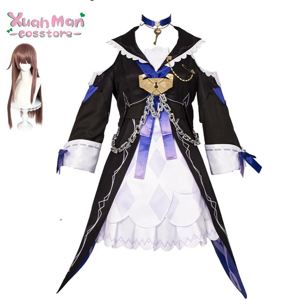 

Game Honkai: Star Rail Cosplay Costume Dress Suit Herta Lolita Lovely Role Play Wig Party Halloween Carnival Prop Clothing