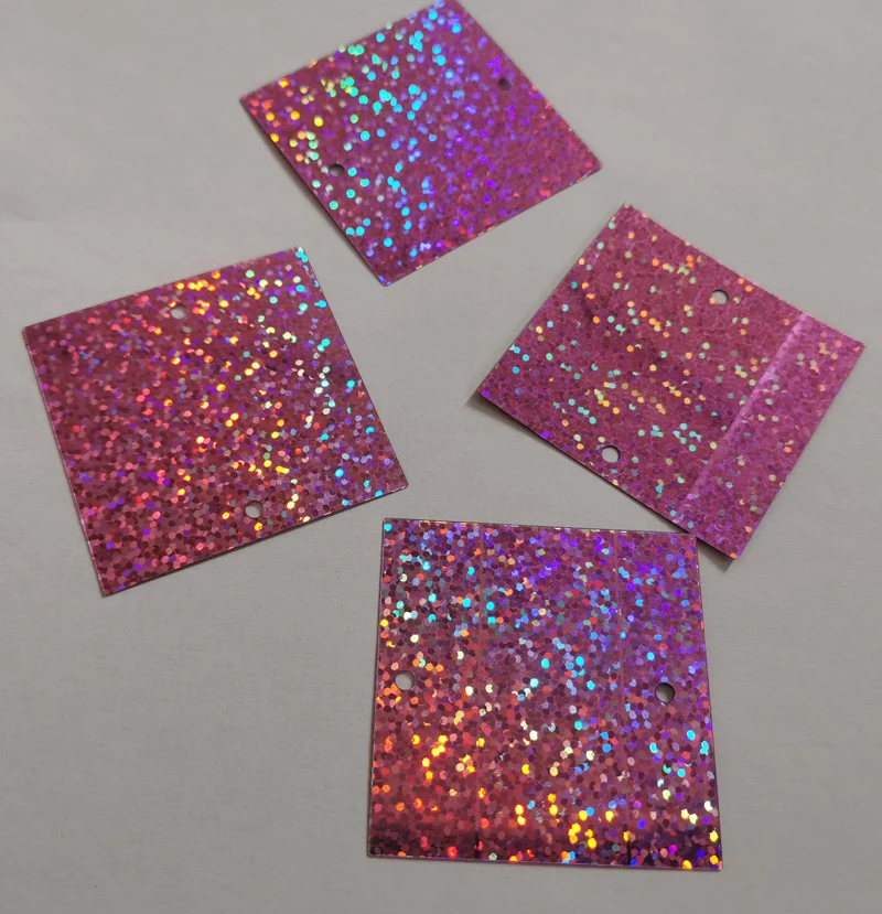 

500g 50mm Diameter Bulk Sequins PVC Laser Square Glitter DIY Clothing Accessories Decoration supplies