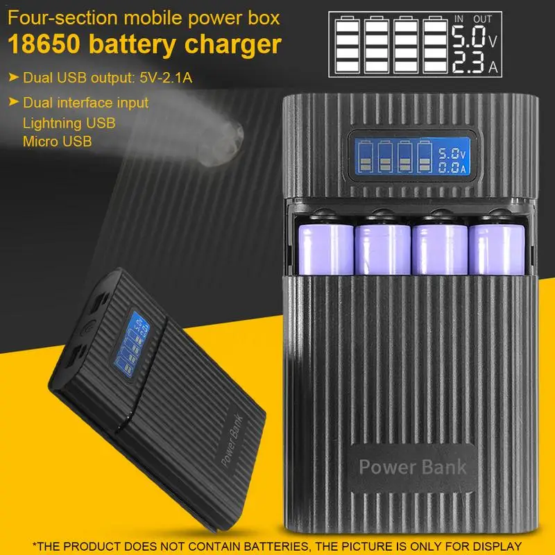 18650 Charger Power Box Power Bank Case DIY Box Digital Display Mobile