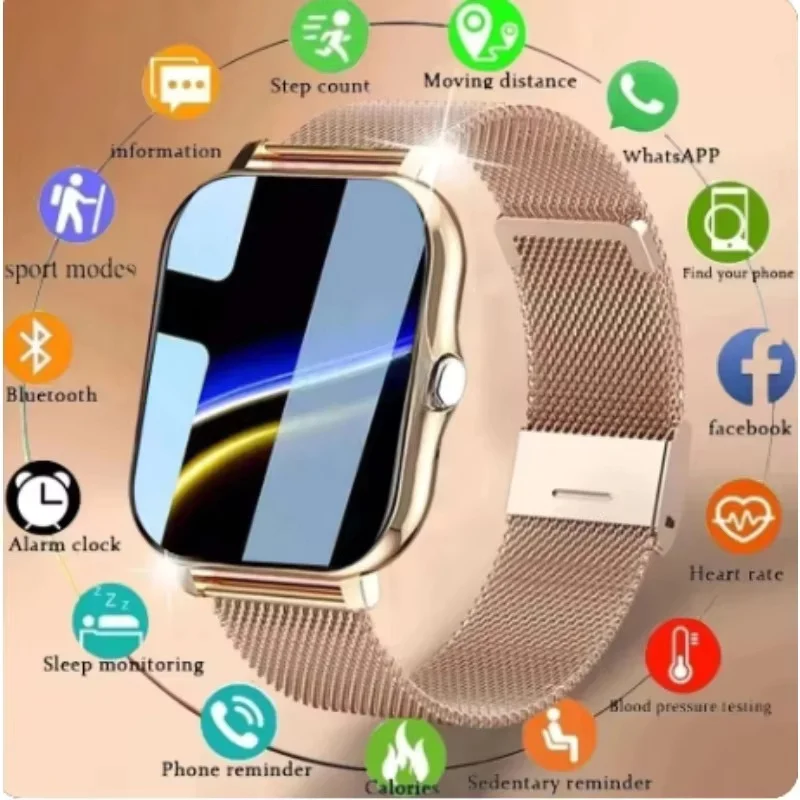 2026 Smart Watch 1.83 Inch HD Display Answer Make Call Message Preview Sport Modes DIY Dial Weather Forecast Men Women 1