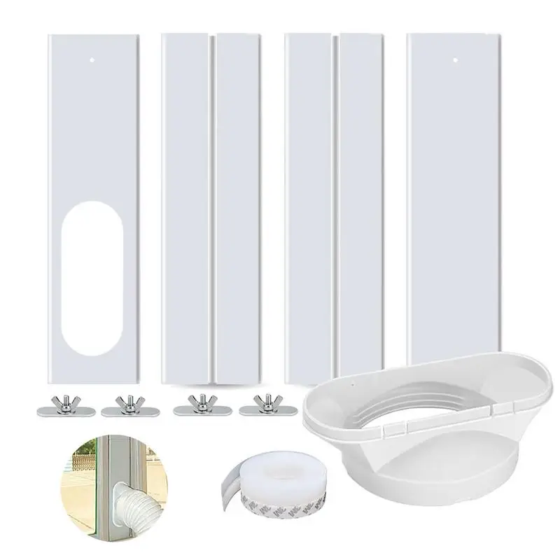 

new Adjustable Air Conditioner Window Kit Slide Plate Wind Shield Window Adaptor Connector Portable Accessories Easy To Install