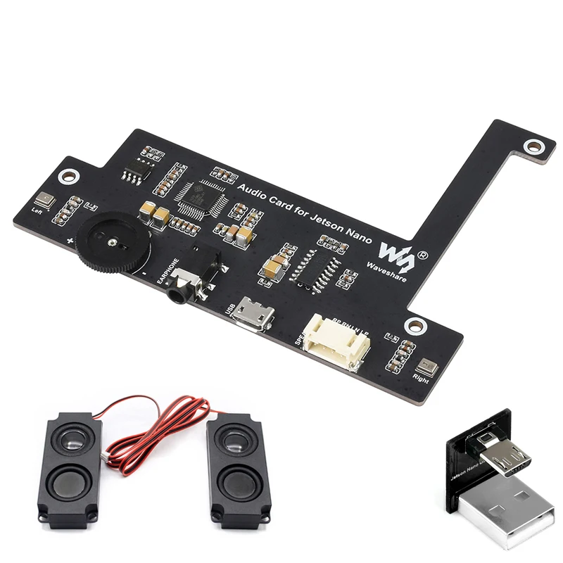 Jetson Nano Usb Módulo de Codec de Áudio Drive-livre Placa de Som Embutido Microfone Alto-falante Cabeçalho para Jetson Nano 2gb B01