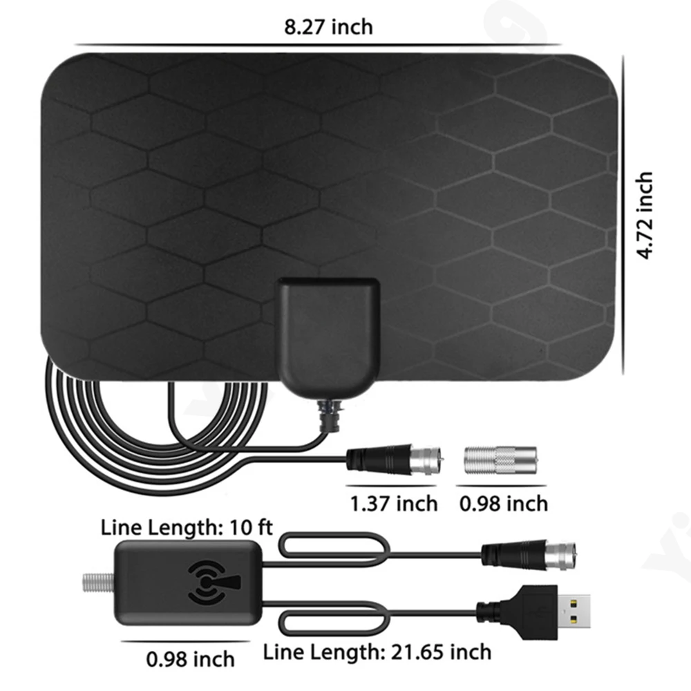 For TV Antenna Indoor 4K 1080p HDTV Free Signal Receiver DVB-T Antenna Amplifier Antenna TV Digital Satellite HD Signal Booster 1800 mile digital antenna tv indoor amplifier signal booster dvbt2 hdtv antennas isdb tb satellite signal receiver tv aerial