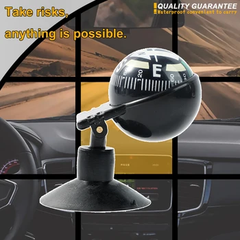 Livello bussola per cruscotto di navigazione regolabile per esterni per auto, ciclismo, escursionismo, direzione, guida di puntamento, bussola a forma di palla