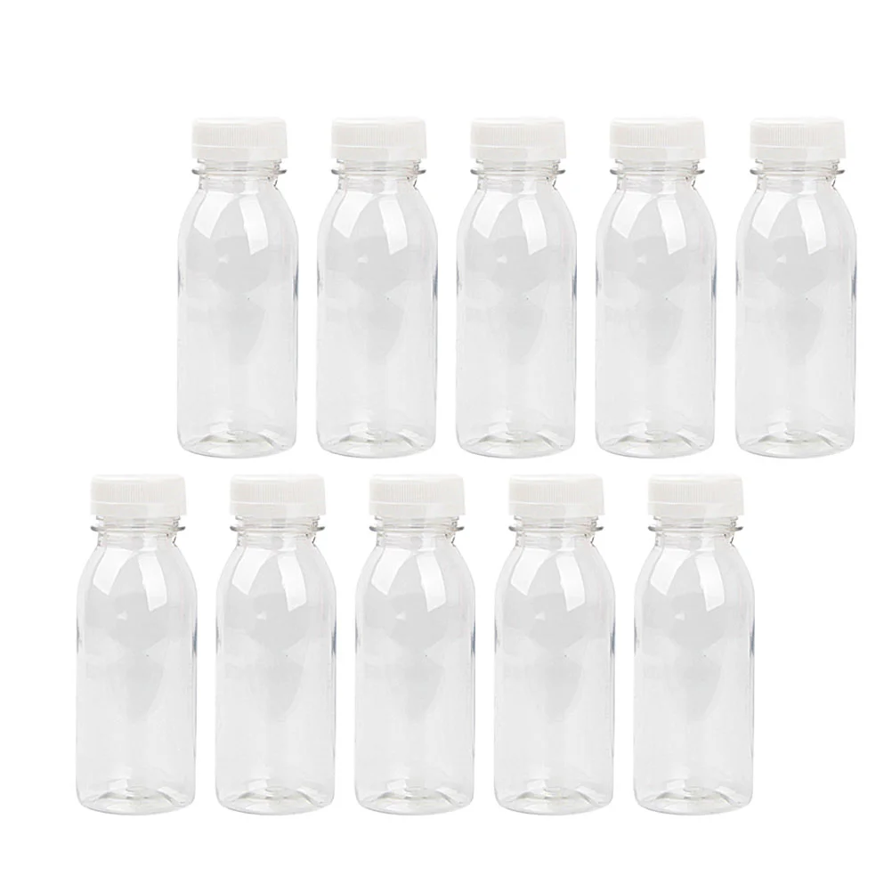

Yogurt Bottle Juice PET Bottles Transparent Drink Storage Plastic Container with Lid