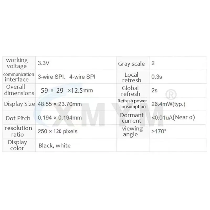 Für 2,13-Zoll-Elektronik-Papiertintenbildschirme HINK-E0213A22-A0-Displays in Schwarz-Weiß-Farben zum Austausch und Reparieren – Detail 2