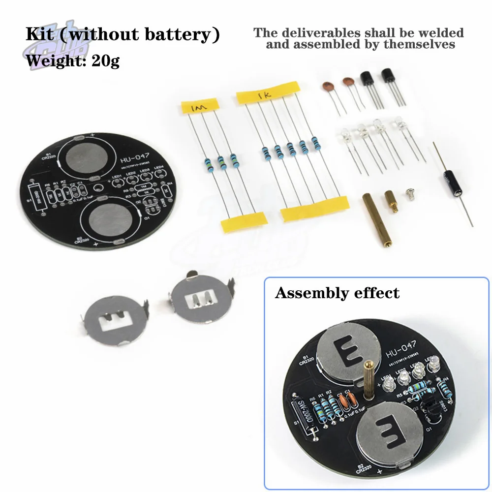 LED Rotating Gyro Cover Flashing Lights DIY Kit Light-emitting Diodes Module Electronic Welding LED Module